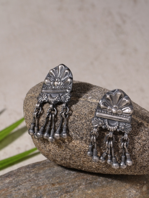 

ADORN by Nikita Ladiwala Silver-Toned Classic Drop Earrings