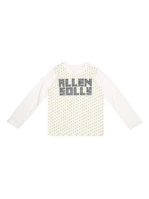 

Allen Solly Junior Boys Off-White Printed Round Neck T-shirt
