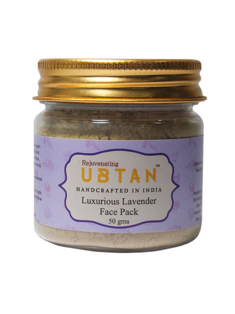 

Rejuvenating UBTAN Unisex Luxurious Lavender Face Pack 50g, Brown