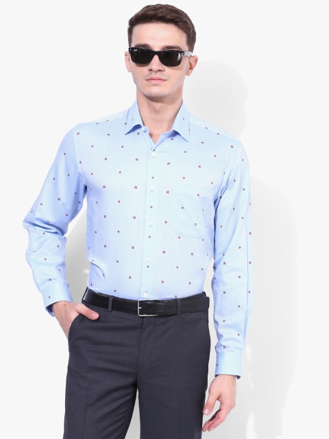 

Louis Philippe Men Blue Slim Fit Printed Formal Shirt