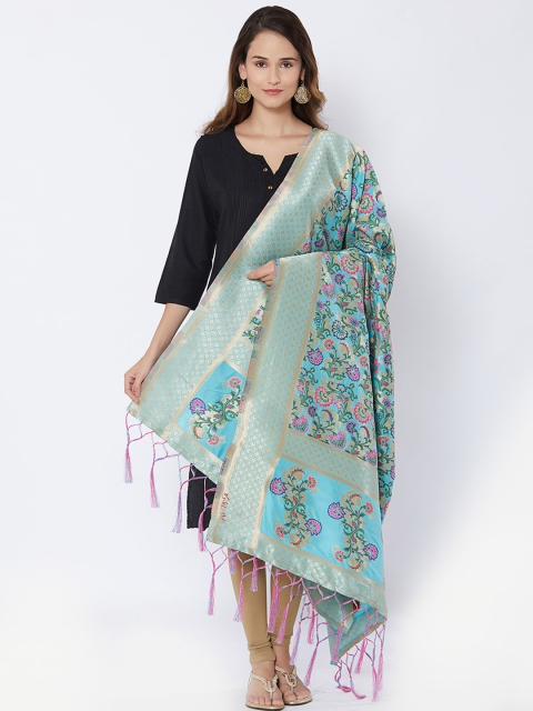 

Faserz Blue Woven Design Banarasi Dupatta