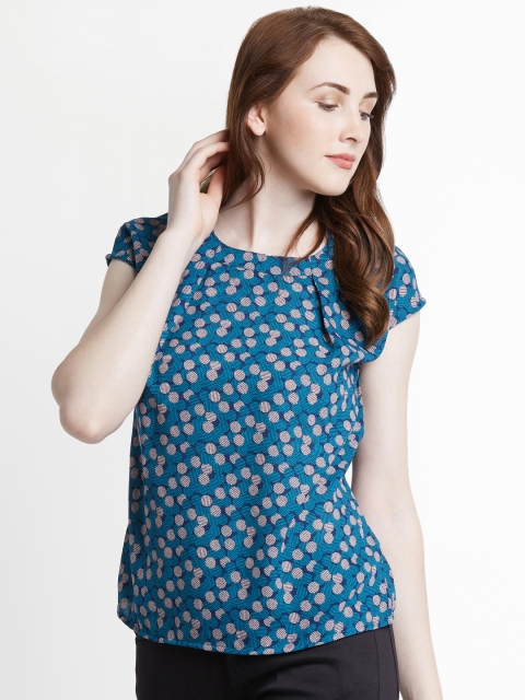 

Annabelle by Pantaloons Women Blue Printed Top