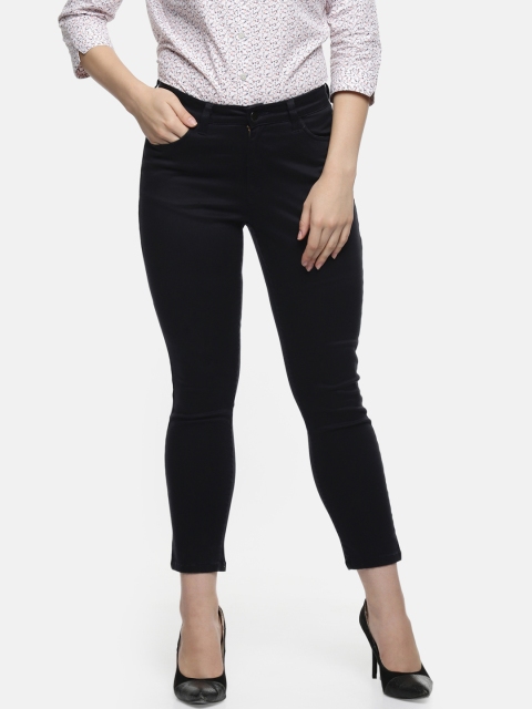 

Annabelle by Pantaloons Women Blue Slim Fit Solid Regular Trousers