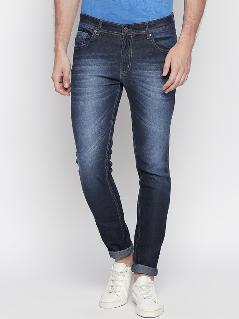 

High Star Men Navy Blue Slim Fit Mid-Rise Clean Look Stretchable Jeans