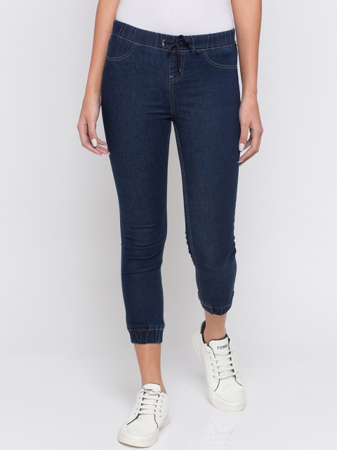 

Globus Women Blue Mid-Rise Clean Look Jogger
