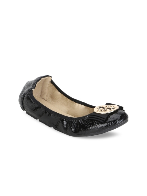 

Truffle Collection Women Black Solid Synthetic Ballerinas