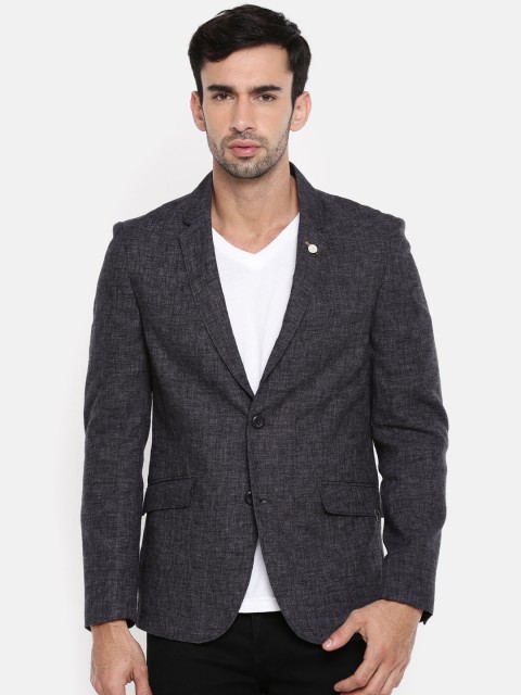 

The Indian Garage Co Black Solid Single-Breasted Regular Fit Casual Blazer