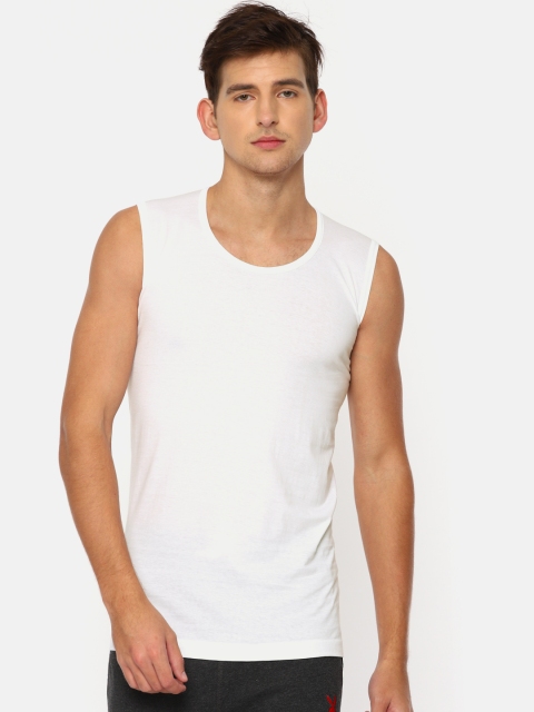 

Playboy Men Pack of 3 White Innerwear Vests PBB501W