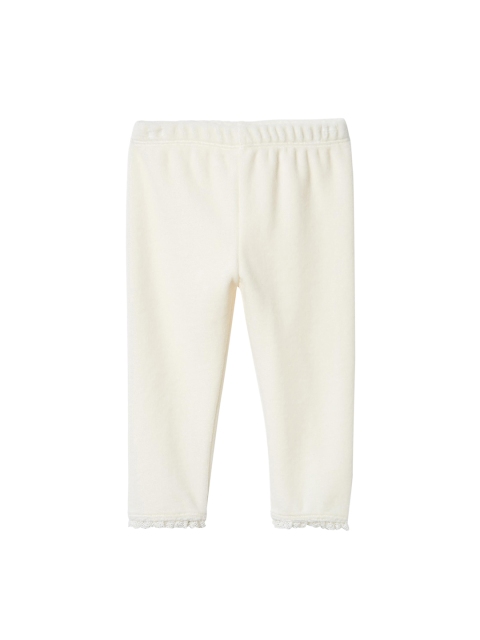 

GAP Cream-coloured Baby Lace Trim Velour Leggings