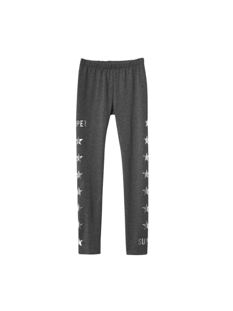 

GAP Girls Charcoal Grey Side Graphic Cosiest Leggings