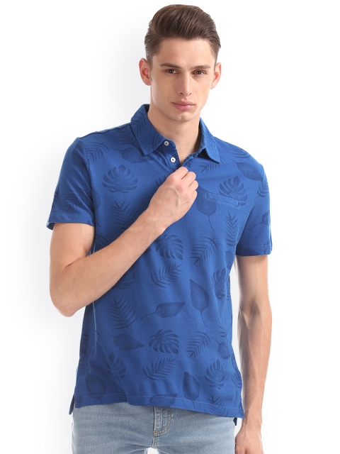 

GAP Men Blue Allover Printed Tshirt