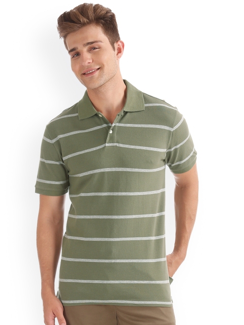 

GAP Men Stretch Pique Single Stripe Tshirt, Olive