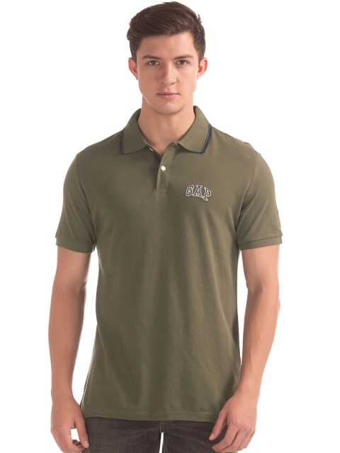 

GAP Men Logo Short Sleeve Pique T-shirt, Olive