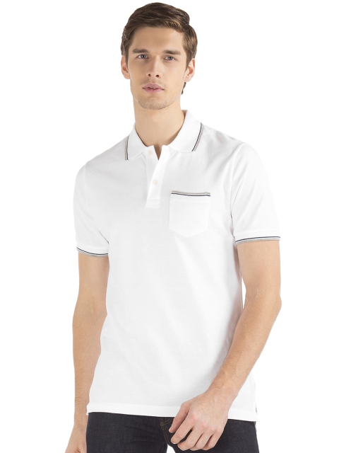 

GAP Men Tipped Pique Tshirt, White