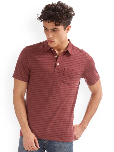 

GAP Men Striped Tshirt, Rust