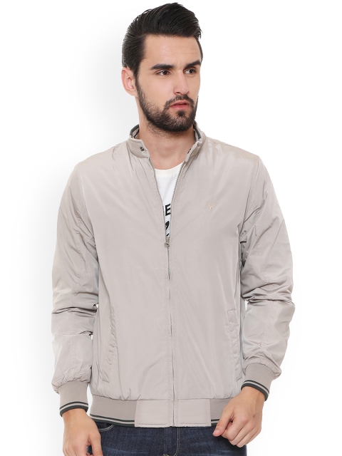 

Allen Solly Men Grey Solid Bomber