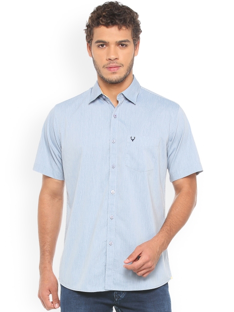 

Allen Solly Men Blue Slim Fit Solid Casual Shirt