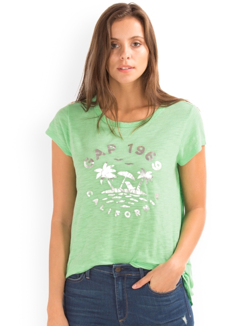 

GAP Women Green Palm Tree Graphic Logo Top