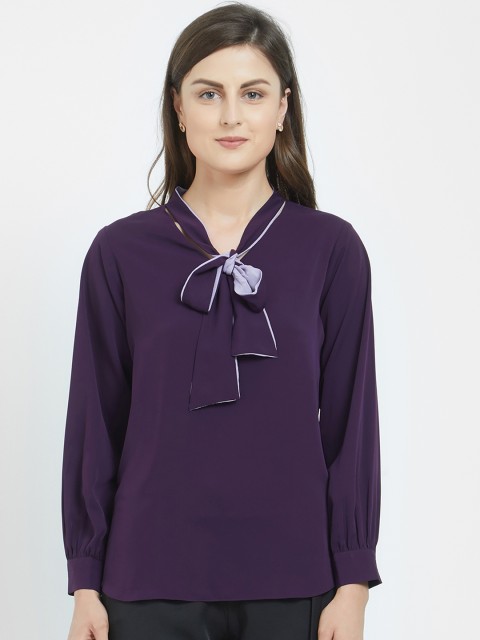 

Soie Women Purple Solid Top