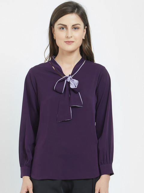 

Soie Women Purple Solid Top