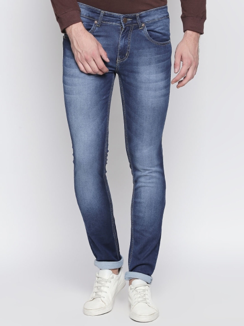 

BOLTS and BARRELS Men Blue Slim Fit Low-Rise Clean Look Stretchable Jeans