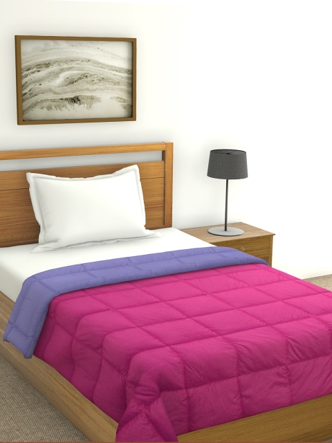 

Raymond Home Magenta & Blue Solid Mild Winter 210 GSM Single Bed Quilt