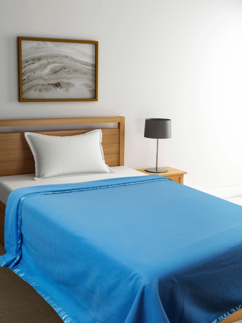 

Raymond Home Blue Solid AC Room 300 GSM Single Bed Blanket