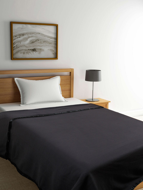

Raymond Home Grey Solid AC Room 300 GSM Single Bed Blanket