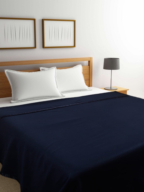 

Raymond Home Navy Blue Solid Mild Winter 300 GSM Double Bed Blanket