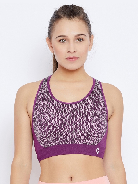 

C9 AIRWEAR Purple Solid Non-Wired Non Padded Sports Bra PZ2226_Plum