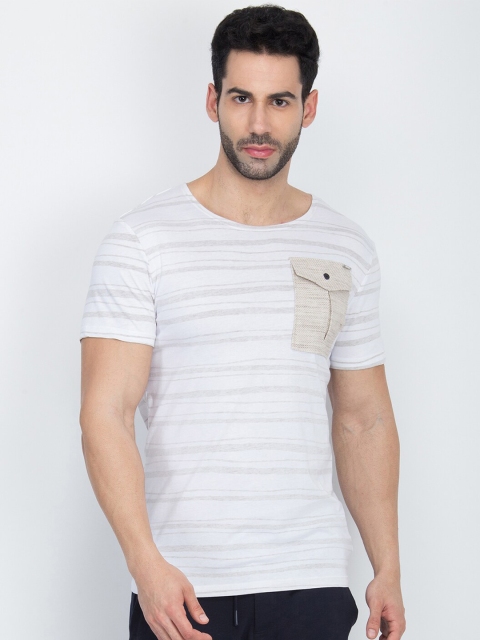 

Antony Morato Men Blue Striped Round Neck T-shirt