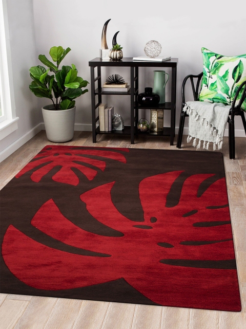 

Story@home Red & Brown Printed Carpet