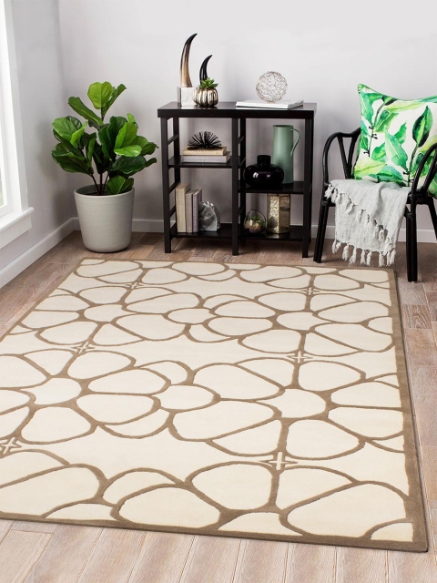 

Story@home Brown & Cream Geometric Carpet