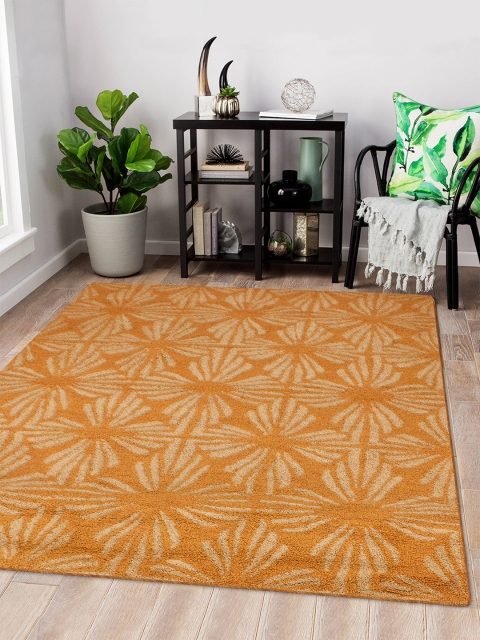 

Story@home Orange Floral Printed Carpet