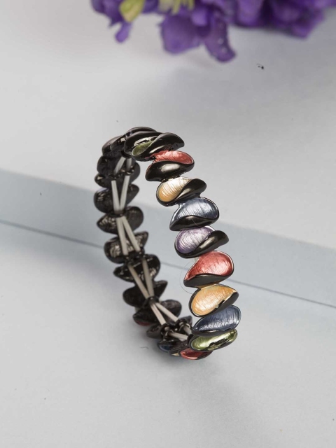 

PRITA Multicoloured Enamelled Elasticated Bracelet, Multi