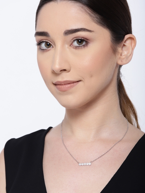 

PRITA Silver-Plated Stone-Studded Necklace