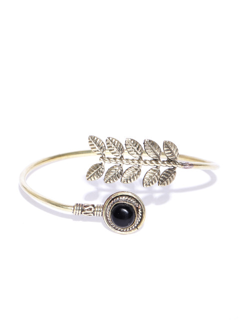 

PRITA Antique Gold-Toned German Silver Brass-Plated Cuff Bracelet