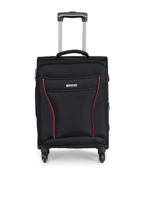 

Teakwood Leathers Unisex Black Cabin Trolley Suitcase