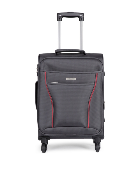 

Teakwood Leathers Unisex Grey Cabin Trolley Suitcase