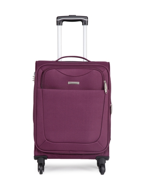 

Teakwood Leathers Purple Cabin Trolley Suitcase