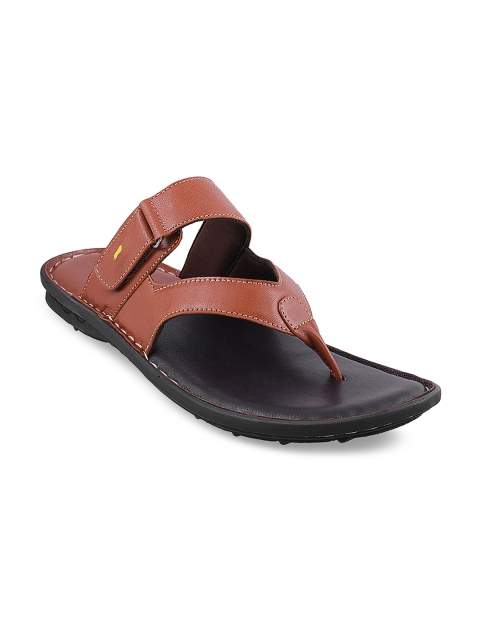

Metro Men Tan Brown Leather Comfort Sandals