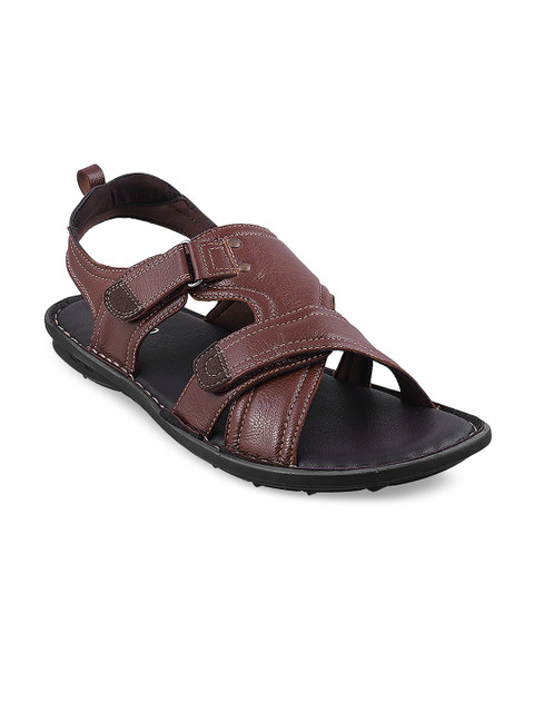 

Metro Men Brown Leather Comfort Sandals