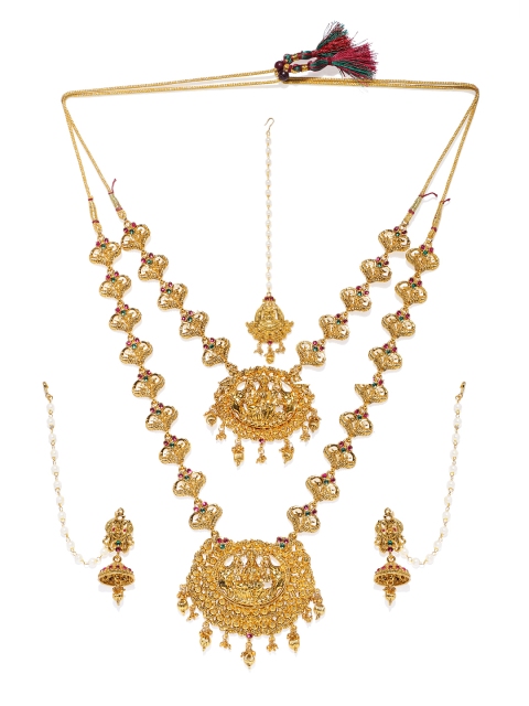 

Zaveri Pearls Gold-Plated Embellished Jewellery Set