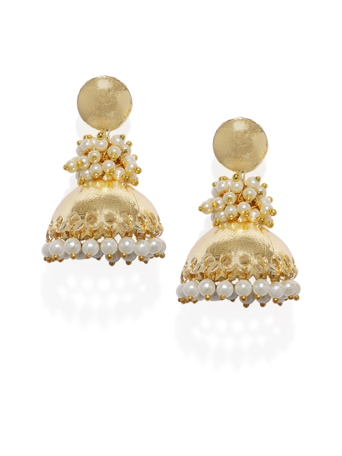 

Zaveri Pearls Gold-Plated Dome-Shaped Jhumkas