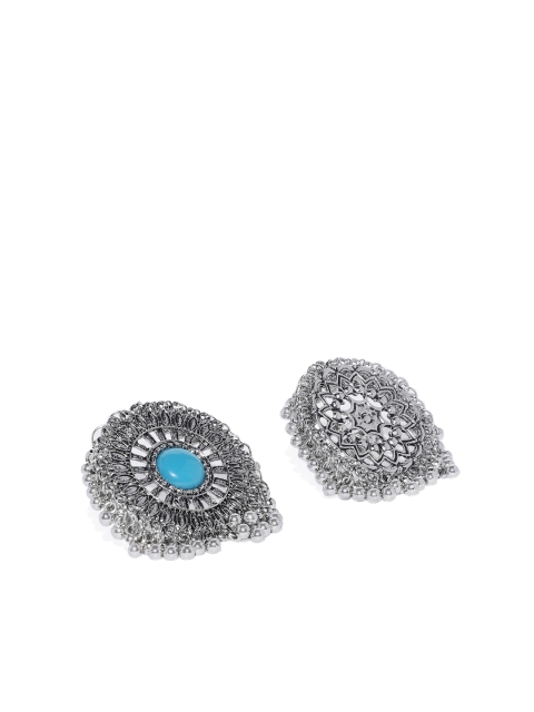 

Zaveri Pearls Women Set of 2 Antique Silver Toned Beaded Traditional Finger Rings-ZPFK7876