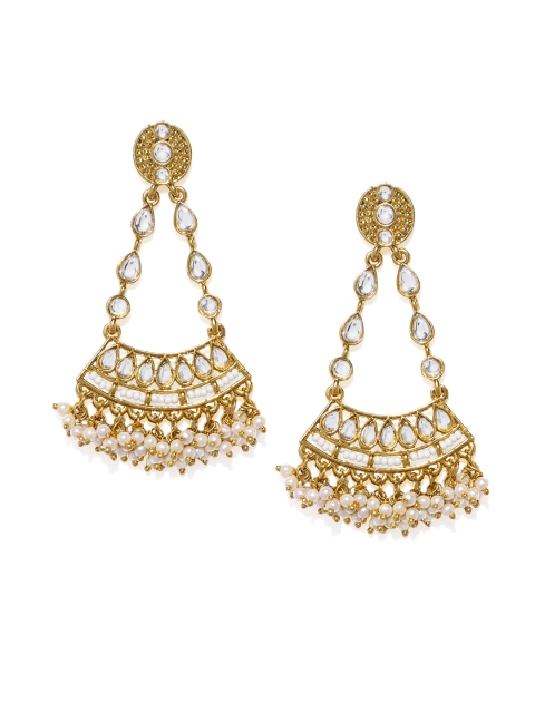

Zaveri Pearls Gold-Plated Classic Drop Earrings