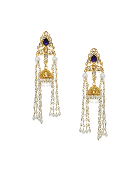 

Zaveri Pearls Gold-Toned Contemporary Drop Earrings