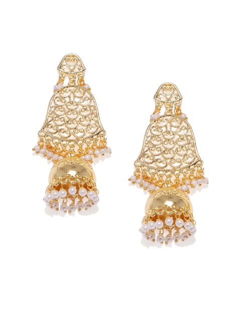 

Zaveri Pearls Gold-Plated Classic Jhumkas