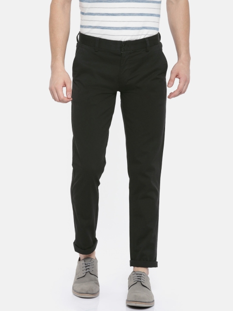 

British Club Men Black Regular Fit Solid Chinos