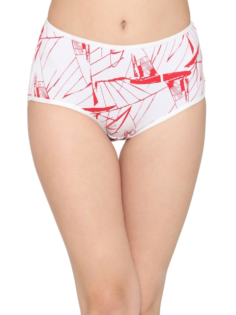 

Clovia Women White & Red Printed Hipster Briefs PN2733P18XL